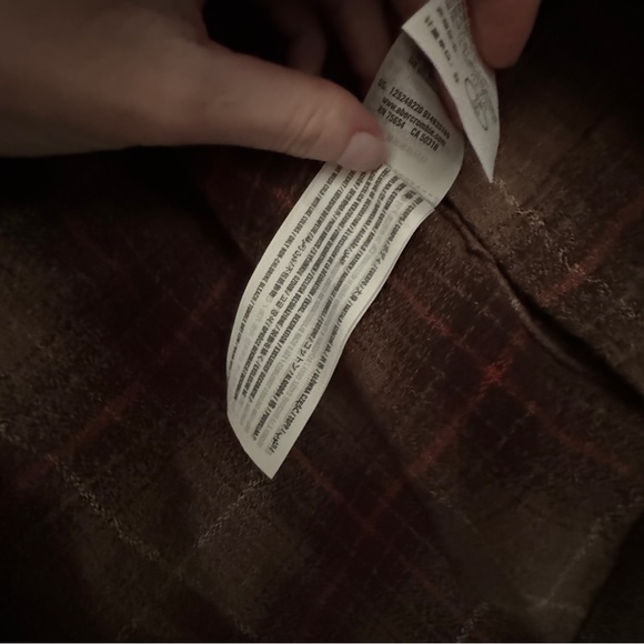 Abercrombie & Fitch Brown Flannel Button Up Long Sleeve Shirt - Picture 7 of 12